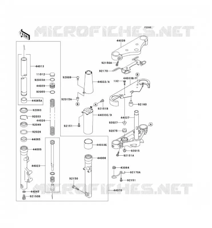 FOURCHE Kawasaki MOTOS 800 2000 VN800 CLASSIC  VN800-B5