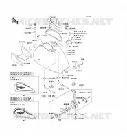 RESERVOIR CARBURANT pour Kawasaki VN800 CLASSIC 2001