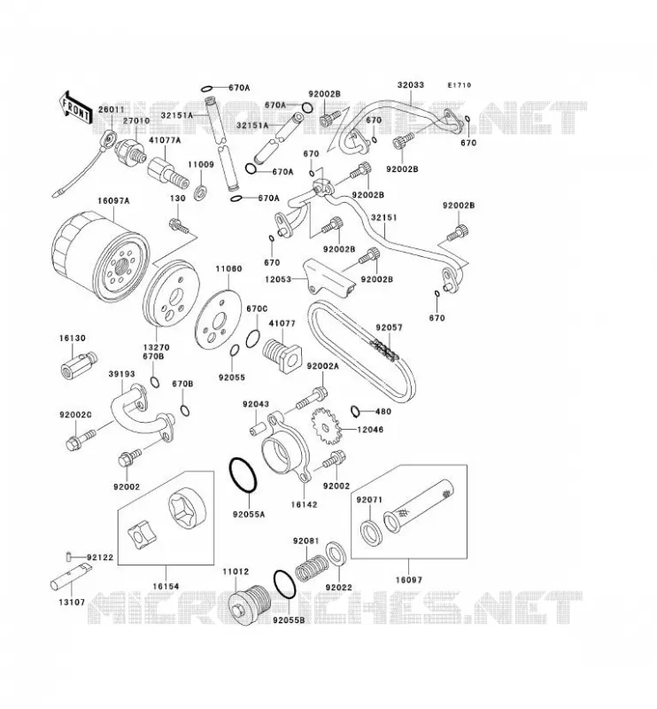 POMPE A HUILE Kawasaki MOTOS 800 2006 VN800 CLASSIC  VN800B6F