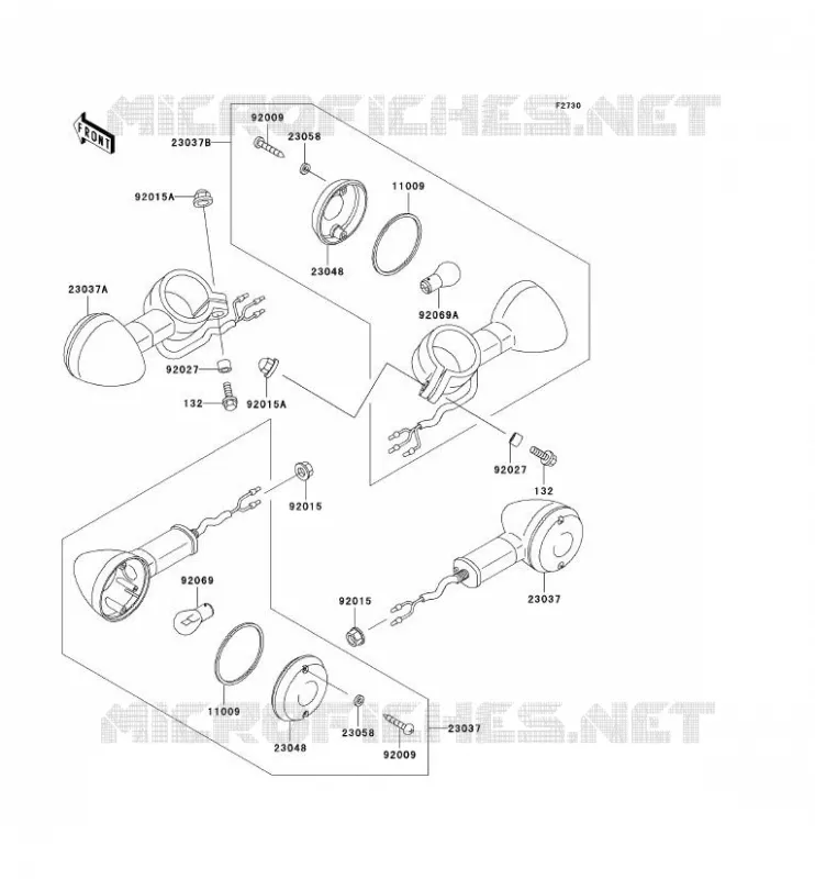 CLIGNOTANTS Kawasaki MOTOS 800 2002 VN800 CLASSIC  VN800-B7