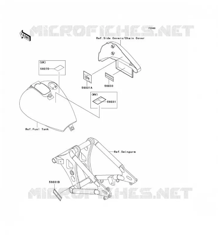 LABEL Kawasaki MOTOS 800 2003 VN800 CLASSIC  VN800-B8
