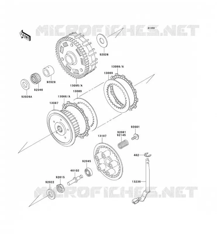 EMBRAYAGE Kawasaki MOTOS 800 2003 VN800 CLASSIC  VN800-B8