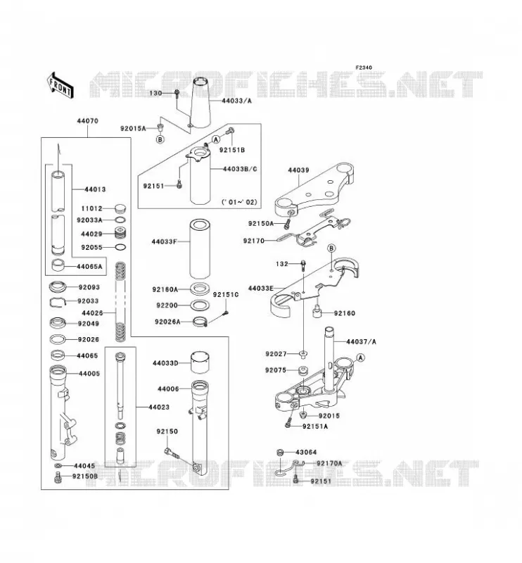 FOURCHE Kawasaki MOTOS 800 2003 VN800 CLASSIC  VN800-B8