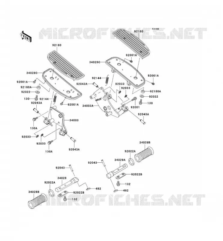 REPOSE PIED Kawasaki MOTOS 800 1999 VN800 DRIFTER  VN800-C1