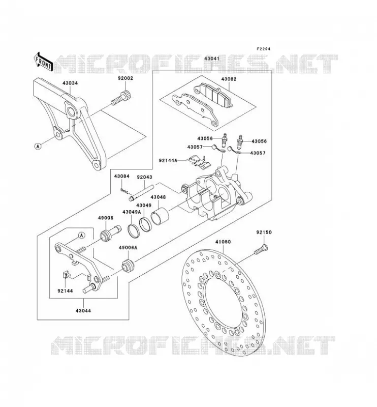FREIN ARRIERE Kawasaki MOTOS 800 2001 VN800 DRIFTER  VN800-E1