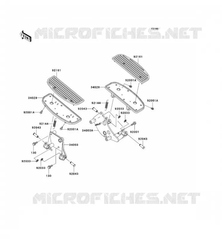 REPOSE PIED Kawasaki MOTOS 800 2001 VN800 DRIFTER  VN800-E1