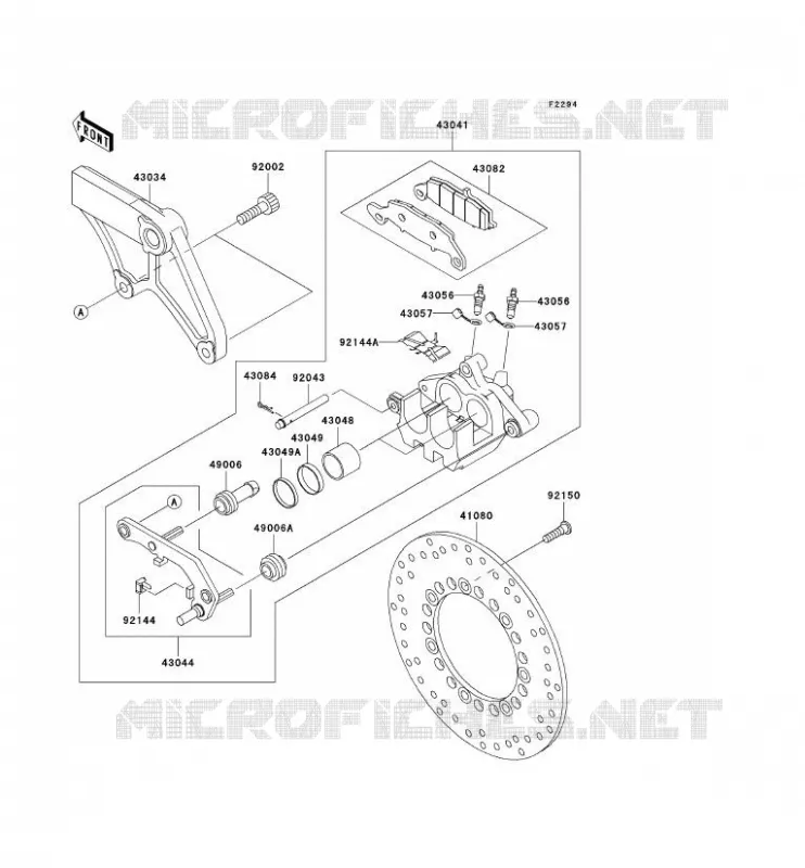 FREIN ARRIERE Kawasaki MOTOS 800 2002 VN800 DRIFTER  VN800-E2