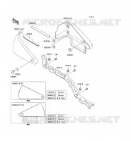 CACHE LAT&Eacute;RAL/GARDE CHAINE pour Kawasaki VN800 DRIFTER 2002
