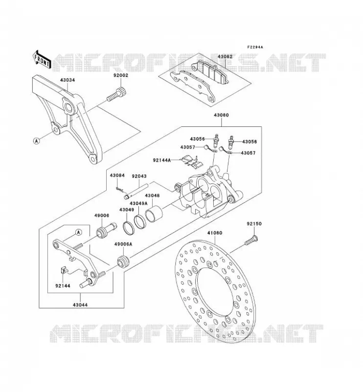 FREIN ARRIERE Kawasaki MOTOS 800 2004 VN800 DRIFTER  VN800-E4