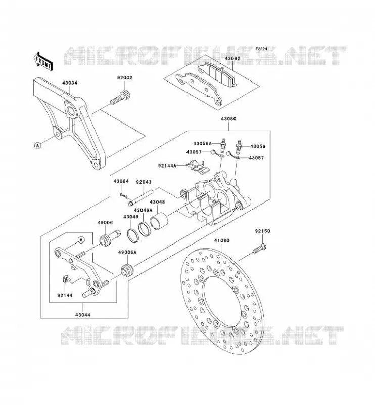 FREIN ARRIERE Kawasaki MOTOS 800 2006 VN800 DRIFTER  VN800E6F