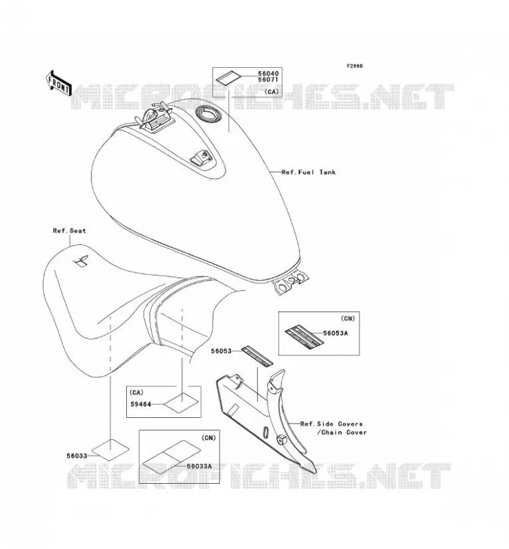 LABEL Kawasaki MOTOS 900 2006 VN900 CLASSIC  VN900B6F