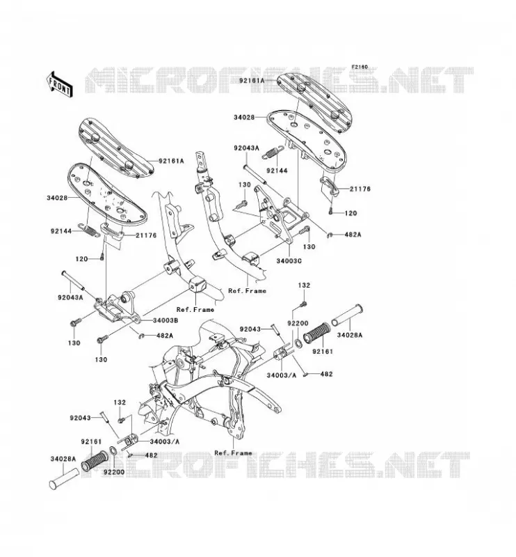 REPOSE PIED Kawasaki MOTOS 900 2007 VN900 CLASSIC  VN900B7F