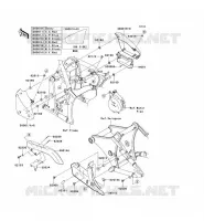 CACHE LAT&Eacute;RAL/GARDE CHAINE pour Kawasaki VN900 CLASSIC 2007