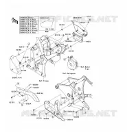 CACHE LAT&Eacute;RAL/GARDE CHAINE pour Kawasaki VN900 CLASSIC 2007