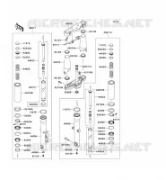 FOURCHE( JKAVN2B1 7A015508) pour Kawasaki VN900 CLASSIC 2007
