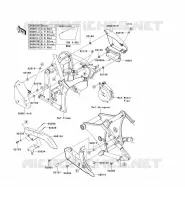 CACHE LAT&Eacute;RAL/GARDE CHAINE pour Kawasaki VN900 CLASSIC 2008