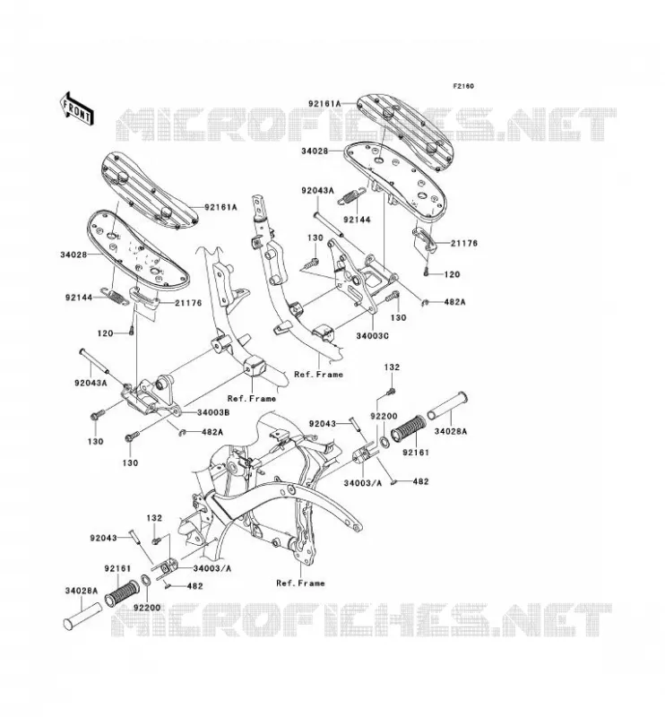 REPOSE PIED Kawasaki MOTOS 900 2008 VN900 CLASSIC  VN900B8F