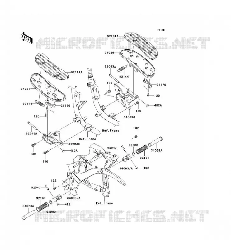 REPOSE PIED Kawasaki MOTOS 900 2009 VN900 CLASSIC  VN900B9F