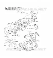 CACHE LAT&Eacute;RAL/GARDE CHAINE pour Kawasaki VN900 CLASSIC 2010