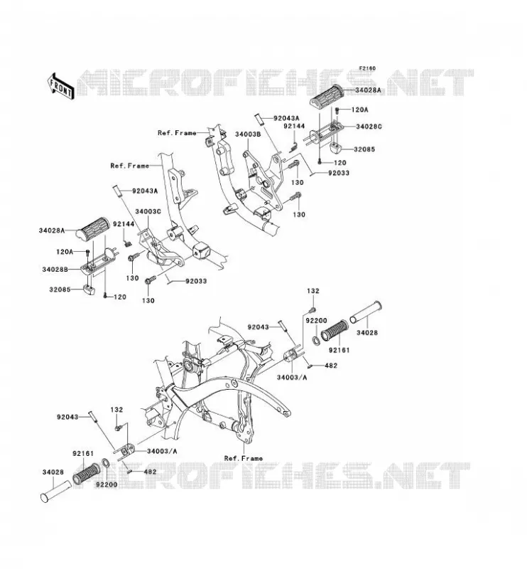 REPOSE PIED Kawasaki MOTOS 900 2010 VN900 CUSTOM  VN900CAF