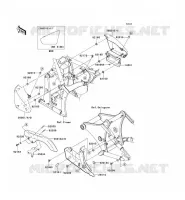 CACHE LAT&Eacute;RAL/GARDE CHAINE pour Kawasaki VN900 CUSTOM 2012