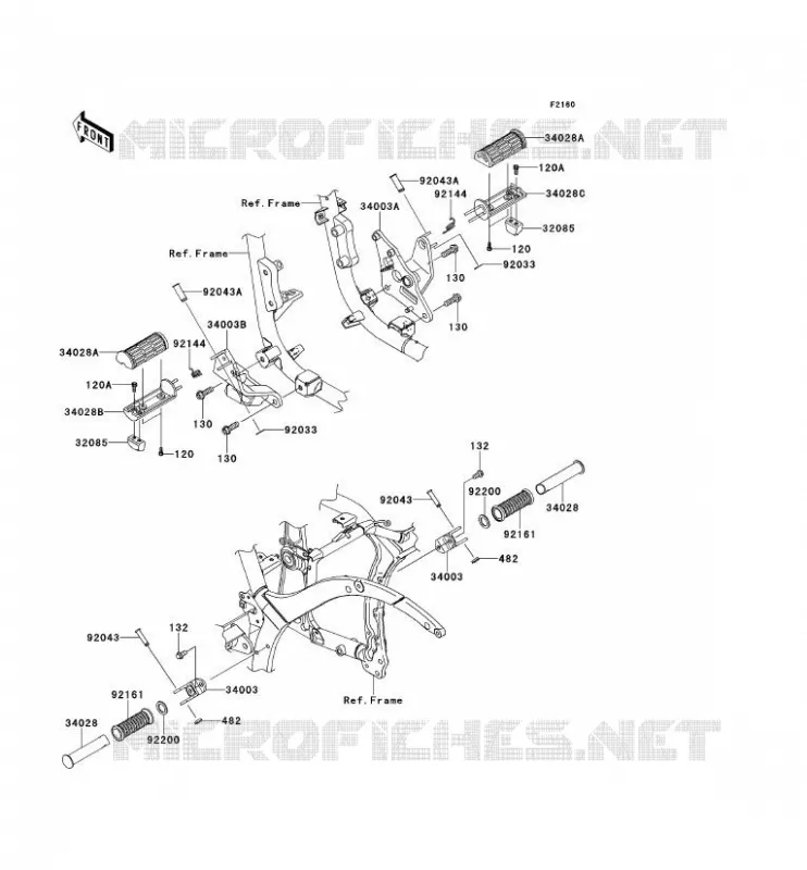 REPOSE PIED Kawasaki MOTOS 900 2012 VN900 CUSTOM  VN900CCF