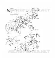 CACHE LAT&Eacute;RAL/GARDE CHAINE pour Kawasaki VULCAN 900 CUSTOM 2012