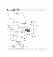 SYSTEME D'EVAPORATION CARBURANT(CA) pour Kawasaki VULCAN 900 CUSTOM 2013