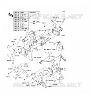 CACHE LAT&Eacute;RAL/GARDE CHAINE pour Kawasaki VN900 CLASSIC LT 2006