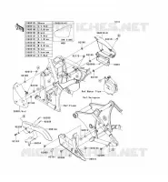 CACHE LAT&Eacute;RAL/GARDE CHAINE pour Kawasaki VN900 CLASSIC LT 2010