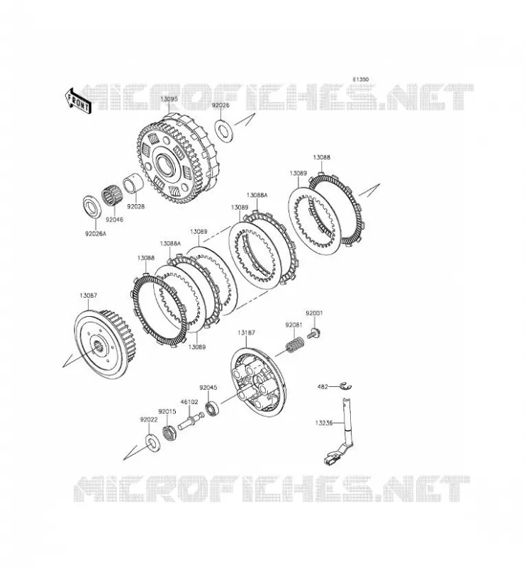 EMBRAYAGE Kawasaki MOTOS 900 2011 VULCAN 900 CLASSIC LT  VN900DBF