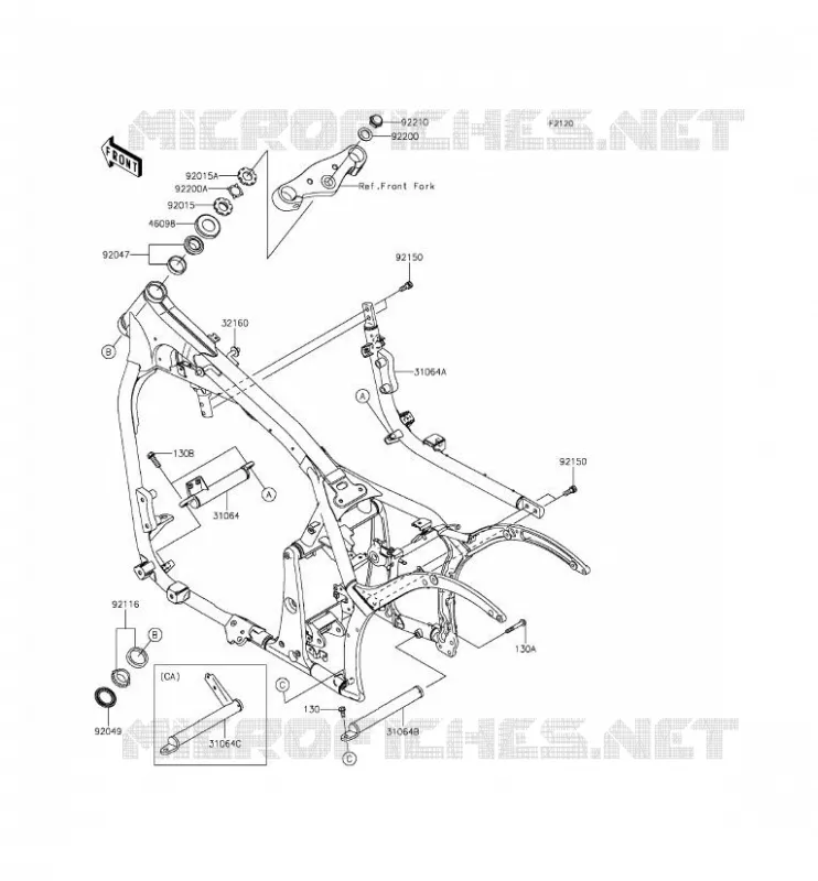 CH&Acirc;SSIS Kawasaki MOTOS 900 2011 VULCAN 900 CLASSIC LT  VN900DBF