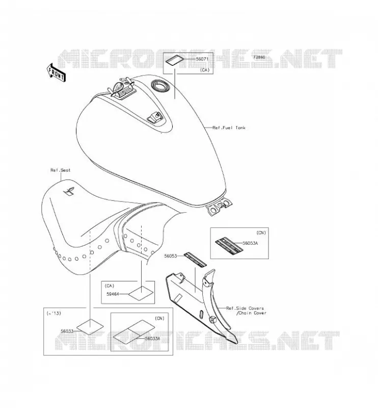 LABEL Kawasaki MOTOS 900 2014 VULCAN 900 CLASSIC LT  VN900DEF