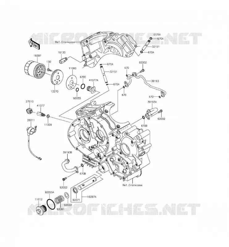 FILTRE &Agrave; HUILE Kawasaki MOTOS 900 2014 VULCAN 900 CLASSIC LT  VN900DEF