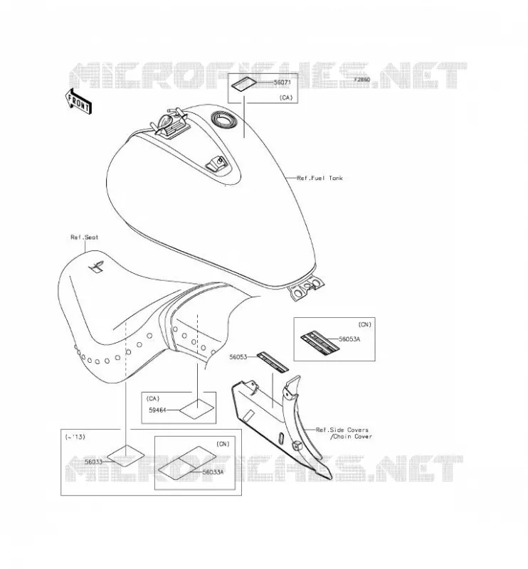 LABEL Kawasaki MOTOS 900 2014 VULCAN 900 CLASSIC LT  VN900DEF
