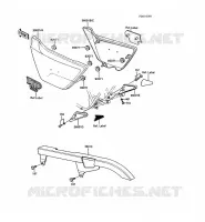 CACHE LAT&Eacute;RAL/GARDE CHAINE pour Kawasaki CSR 1988