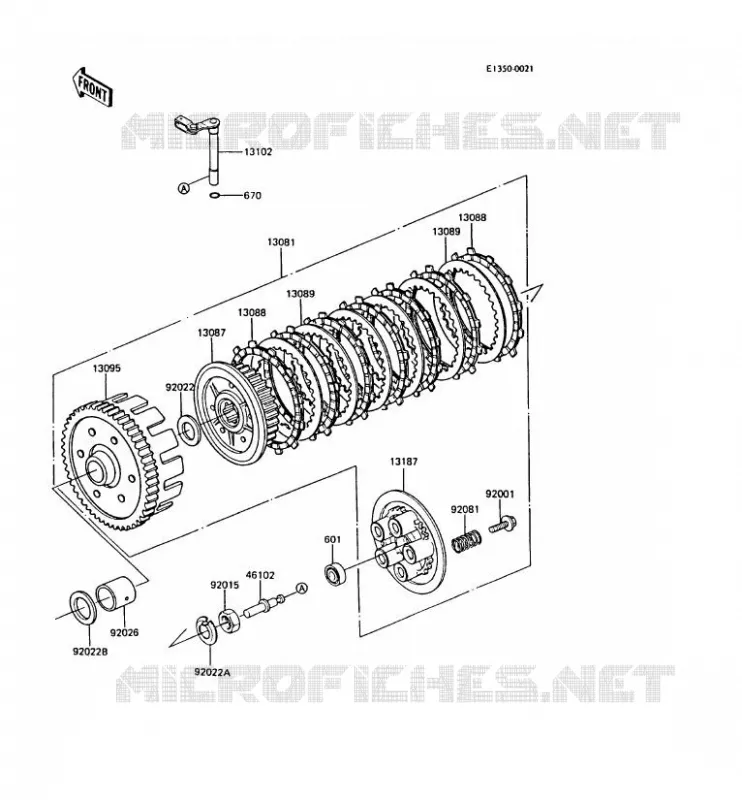 EMBRAYAGE Kawasaki MOTOS 305 1988 CSR  Z305-A3A