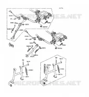BEQUILLES pour Kawasaki GT550 1993