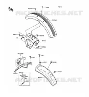 GARDE BOUE pour Kawasaki GT550 1993