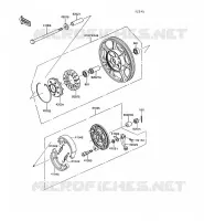 MOYEU ARRIERE pour Kawasaki GT550 1993