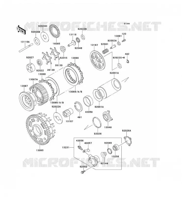 EMBRAYAGE Kawasaki MOTOS 1000 1998 1000GTR  ZG1000-A13