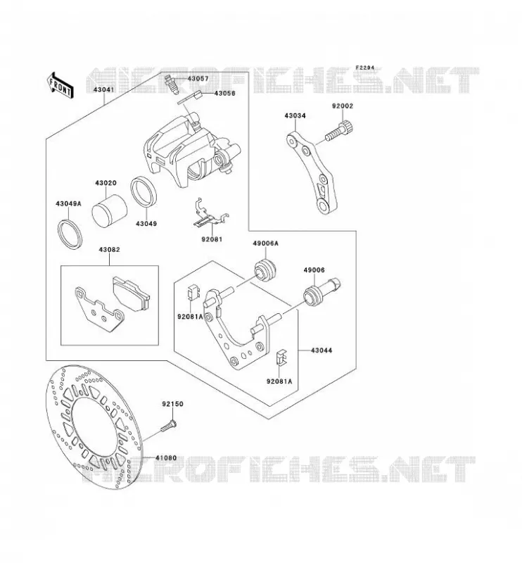 FREIN ARRIERE Kawasaki MOTOS 1000 1998 1000GTR  ZG1000-A13