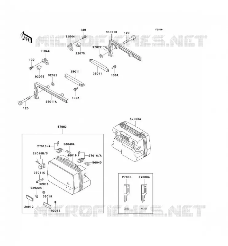 ACCESSOIRE Kawasaki MOTOS 1000 2000 1000GTR  ZG1000-A15