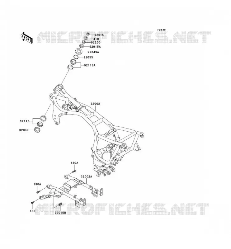 CH&Acirc;SSIS Kawasaki MOTOS 1000 2000 1000GTR  ZG1000-A15