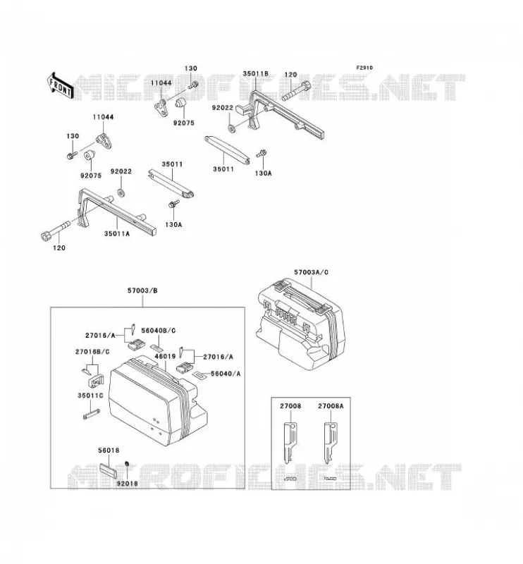 ACCESSOIRE Kawasaki MOTOS 1000 2000 1000GTR  ZG1000-A15