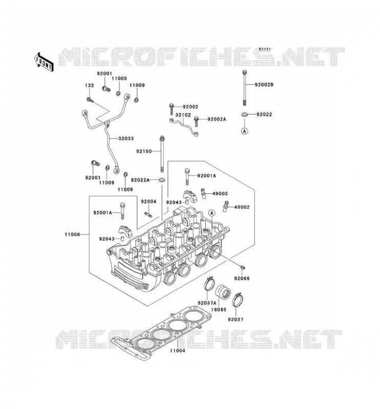 CULASSE Kawasaki MOTOS 1000 2000 1000GTR  ZG1000-A15