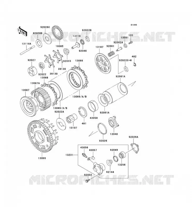EMBRAYAGE Kawasaki MOTOS 1000 2000 1000GTR  ZG1000-A15
