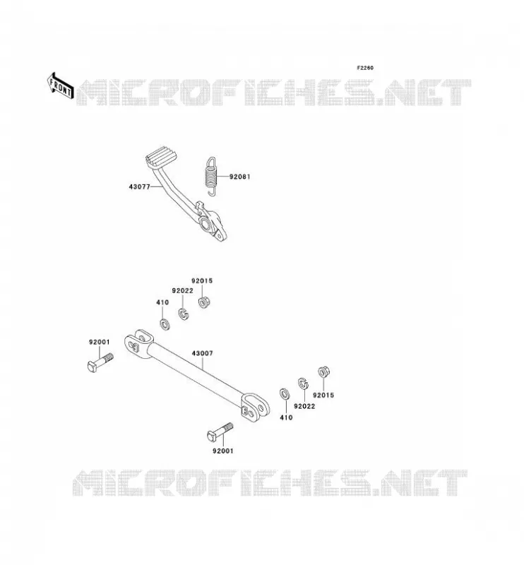 PEDALE DE FREIN Kawasaki MOTOS 1000 2000 1000GTR  ZG1000-A15