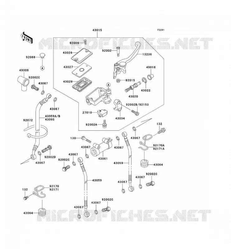 MAITRE CYLINDRE AV Kawasaki MOTOS 1000 2003 1000GTR  ZG1000-A18