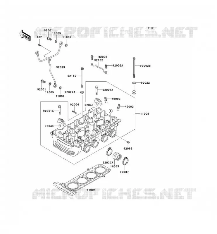 CULASSE Kawasaki MOTOS 1000 2003 1000GTR  ZG1000-A18